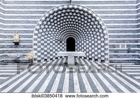 "Interior view, granite Church of San Giovanni Battista, modern church designed by architect Mario Botta, completed in 1997, Mogno, canton of Ticino, Switzerland, Europe" View Large Photo Image Stock Photo - "Interior view, granite Church of San Giovanni Battista, modern church designed by architect Mario Botta, completed in 1997, Mogno, canton of Ticino, Switzerland, Europe". Fotosearch
