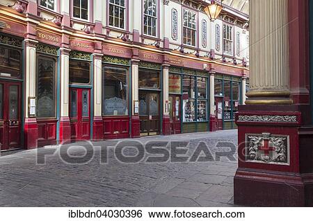 Stock Photograph - "Interior view, Leadenhall Market, London, England, United Kingdom, Europe". Fotosearch
