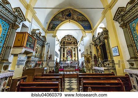 Stock Photo - "Interior view, monastery, Podgorje, Peljesac Peninsula, Adriatic, Dalmatia, Croatia, Europe". Fotosearch