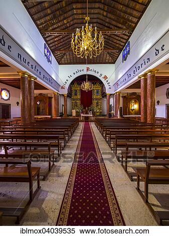 "Interior view, Nuestra Senora de Montserrat Church in Plaza de Montserrat, San Andres y Sauces, San Andres, Los Sauces, La Palma, Canary Islands, Spain, Europe" View Large Photo Image Stock Photography - "Interior view, Nuestra Senora de Montserrat Church in Plaza de Montserrat, San Andres y Sauces, San Andres, Los Sauces, La Palma, Canary Islands, Spain, Europe". Fotosearch