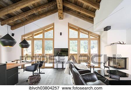 "Interior view of a chalet, Innsbruck, North Tyrol, Austria, Europe" View Large Photo Image Stock Photo - "Interior view of a chalet, Innsbruck, North Tyrol, Austria, Europe". Fotosearch