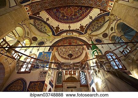 "Interior view, Serafettin Mosque, Konya, Central Anatolia, Turkey, Asia" View Large Photo Image Stock Photo - "Interior view, Serafettin Mosque, Konya, Central Anatolia, Turkey, Asia". Fotosearch