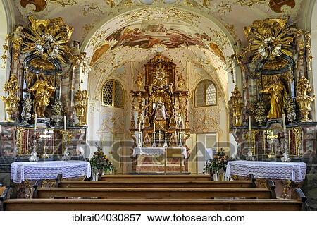"Interior with altars, chapel with Rococo interiors Pilgrimage Church of the Assumption, Hohenpeissenberg, Hoher Peissenberg, Pfaffenwinkel region, Upper Bavaria, Bavaria, Germany, Europe" View Large Photo Image Stock Photo - "Interior with altars, chapel with Rococo interiors Pilgrimage Church of the Assumption, Hohenpeissenberg, Hoher Peissenberg, Pfaffenwinkel region, Upper Bavaria, Bavaria, Germany, Europe". Fotosearch