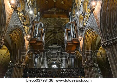 "Interior with organ, St. Mungo's Cathedral, Glasgow, Scotland, United Kingdom, Europe" View Large Photo Image Stock Photograph - "Interior with organ, St. Mungo's Cathedral, Glasgow, Scotland, United Kingdom, Europe". Fotosearch