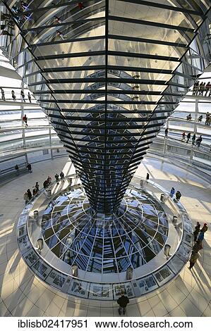 Interior with the mirrored central column of the dome of the Reichstag building, architect Sir Norman Foster, Berlin, Germany, Europe View Large Photo Image Stock Image - Interior with the mirrored central column of the dome of the Reichstag building, architect Sir Norman Foster, Berlin, Germany, Europe. Fotosearch