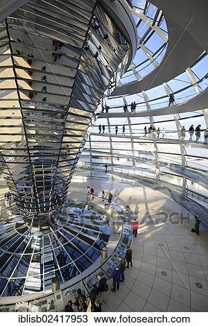 Interior with the mirrored central column of the dome of the Reichstag building, architect Sir Norman Foster, Berlin, Germany, Europe View Large Photo Image Stock Image - Interior with the mirrored central column of the dome of the Reichstag building, architect Sir Norman Foster, Berlin, Germany, Europe. Fotosearch