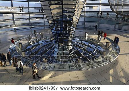 Interior with the mirrored central column of the dome of the Reichstag Building, architect Sir Norman Foster, Berlin, Germany, Europe View Large Photo Image Stock Photo - Interior with the mirrored central column of the dome of the Reichstag Building, architect Sir Norman Foster, Berlin, Germany, Europe. Fotosearch