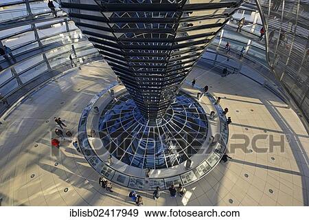 Interior with the mirrored central column of the dome of the Reichstag building, architect Sir Norman Foster, Berlin, Germany, Europe View Large Photo Image Stock Photo - Interior with the mirrored central column of the dome of the Reichstag building, architect Sir Norman Foster, Berlin, Germany, Europe. Fotosearch