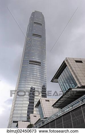 Stock Image - "International Finance Centre, IFC skyscraper, Tower Two, Chung Wan, Central District, Hong Kong Island, Hong Kong, China, Asia". Fotosearch