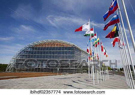 "International flags between the European Investment Bank, EIB, and the European Court of Justice, European quarter, Kirchberg plateau, Luxembourg City, Europe, PublicGround" View Large Photo Image Picture - "International flags between the European Investment Bank, EIB, and the European Court of Justice, European quarter, Kirchberg plateau, Luxembourg City, Europe, PublicGround". Fotosearch