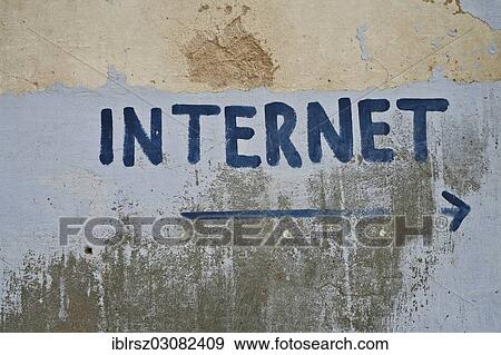 "Internet"""" written on a wall with a directional arrow, Bundi, Rajasthan, India, Asia" View Large Photo Image Stock Photo - "Internet"""" written on a wall with a directional arrow, Bundi, Rajasthan, India, Asia". Fotosearch