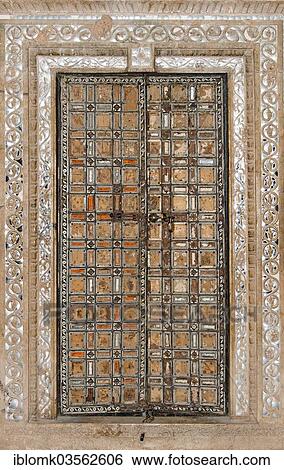 "Intricately carved door, decorated with little mirrors, Taragarh Fort, Bundi, Rajasthan, India, Asia" View Large Photo Image Stock Photograph - "Intricately carved door, decorated with little mirrors, Taragarh Fort, Bundi, Rajasthan, India, Asia". Fotosearch