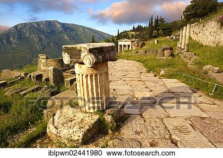 "Ionic column, Delphi archaeological site, Greece, Europe" View Large Photo Image Stock Image - "Ionic column, Delphi archaeological site, Greece, Europe". Fotosearch