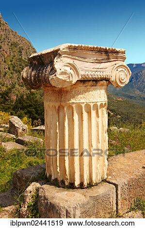"Ionic column, Delphi archaeological site, Greece, Europe" View Large Photo Image Stock Photo - "Ionic column, Delphi archaeological site, Greece, Europe". Fotosearch