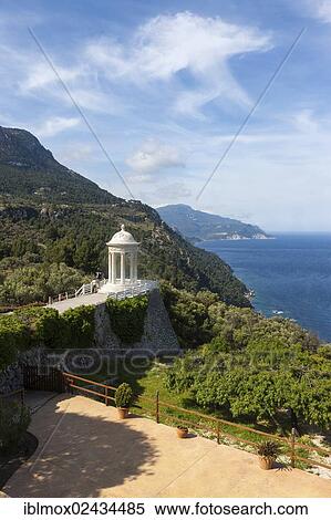 "Ionic temple at the Son Marroig mansion, Serra de Tramuntana, Deia, Northwest Coast, Mallorca, Majorca, Balearic Islands, Mediterranean Sea, Spain, Europe" View Large Photo Image Stock Photography - "Ionic temple at the Son Marroig mansion, Serra de Tramuntana, Deia, Northwest Coast, Mallorca, Majorca, Balearic Islands, Mediterranean Sea, Spain, Europe". Fotosearch