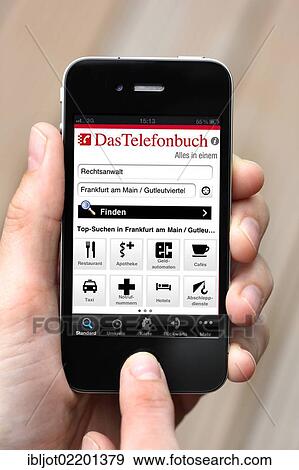 "IPhone, smartphone, showing a telephone book app on the display" View Large Photo Image Stock Photo - "IPhone, smartphone, showing a telephone book app on the display". Fotosearch