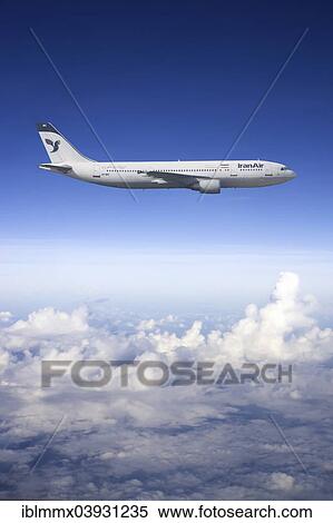 Iran Air Airbus A300 in flight View Large Photo Image Stock Photography - Iran Air Airbus A300 in flight. Fotosearch