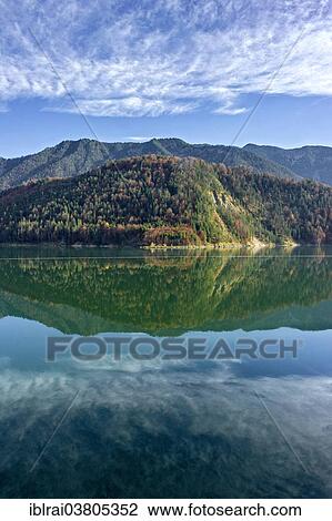 "Isar river dammed at Sylvenstein Dam, Isar Valley at Isarwinkel, Upper Bavaria, Bavaria, Germany, Europe" View Large Photo Image Stock Image - "Isar river dammed at Sylvenstein Dam, Isar Valley at Isarwinkel, Upper Bavaria, Bavaria, Germany, Europe". Fotosearch