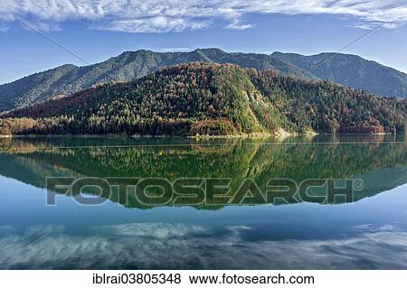 "Isar river dammed at Sylvenstein Dam, Isar Valley at Isarwinkel, Upper Bavaria, Bavaria, Germany, Europe" View Large Photo Image Stock Photo - "Isar river dammed at Sylvenstein Dam, Isar Valley at Isarwinkel, Upper Bavaria, Bavaria, Germany, Europe". Fotosearch