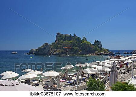 Stock Photo - "Isola Bella, Taormina, Province of Messina, Sicily, Italy, Europe". Fotosearch