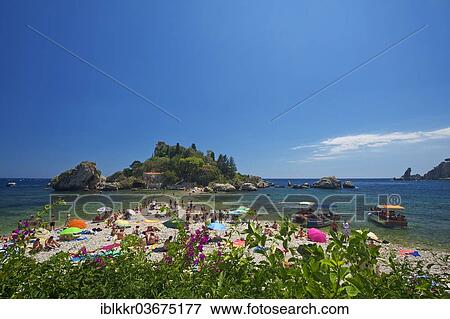 Stock Photo - "Isola Bella, Taormina, Province of Messina, Sicily, Italy, Europe". Fotosearch