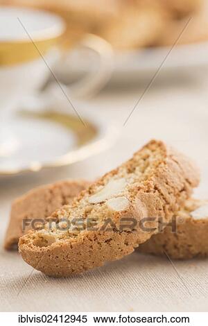 Italian almond cookies and a cup of coffee View Large Photo Image Stock Photography - Italian almond cookies and a cup of coffee. Fotosearch