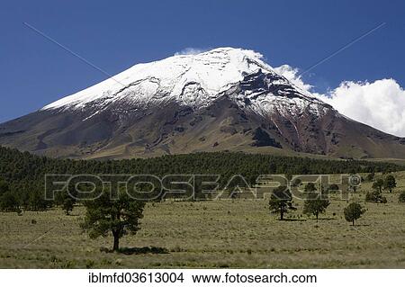 "Iztaccihuatl volcano from Paso de Cortes, Puebla, Mexico, North America" View Large Photo Image Picture - "Iztaccihuatl volcano from Paso de Cortes, Puebla, Mexico, North America". Fotosearch