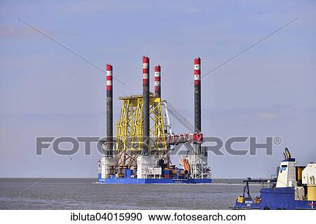 "Jacket components for offshore wind turbines on specialised vessel Victoria Matthias, Container Terminal Bremerhaven, Bremerhaven, Bremen, Germany, Europe" View Large Photo Image Stock Image - "Jacket components for offshore wind turbines on specialised vessel Victoria Matthias, Container Terminal Bremerhaven, Bremerhaven, Bremen, Germany, Europe". Fotosearch
