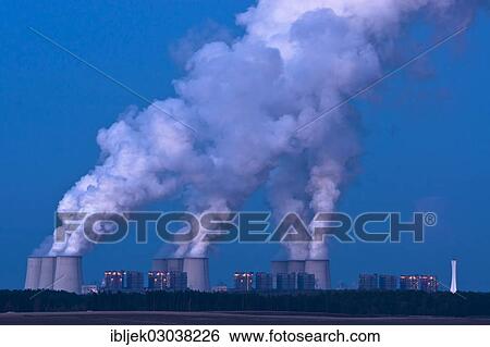 "Jaenschwalde Power Station with steam clouds, Schliechow, Cottbus, Brandenburg, Germany, Europe" View Large Photo Image Stock Photograph - "Jaenschwalde Power Station with steam clouds, Schliechow, Cottbus, Brandenburg, Germany, Europe". Fotosearch