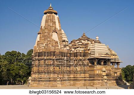 Picture - "Jagadambi Temple, Western Group, Khajuraho temple district, Khajuraho Group of Monuments, UNESCO World Heritage Site, Khajuraho, Madhya Pradesh, India, Asia". Fotosearch
