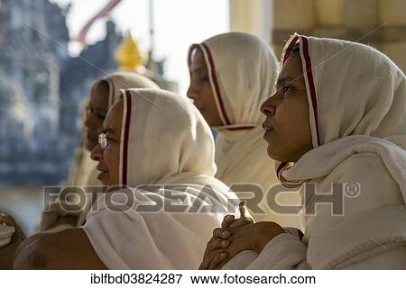 "Jain nuns in a temple, Palitana temples, Mount Shatrunjaya, Palitana, Gujarat, India, Asia" View Large Photo Image Stock Photo - "Jain nuns in a temple, Palitana temples, Mount Shatrunjaya, Palitana, Gujarat, India, Asia". Fotosearch