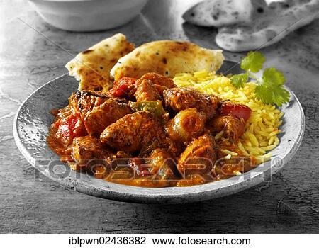 Stock Image - "Jajfezzi chicken, Indian Curry". Fotosearch