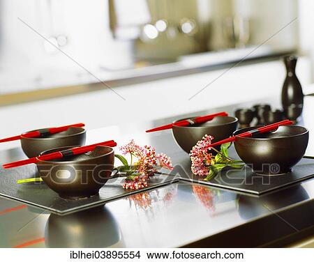 Japanese tableware View Large Photo Image Picture - Japanese tableware. Fotosearch