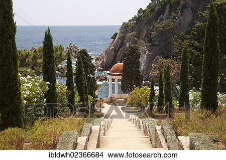 "Jardi Botanic Marimurtra, botanical gardens, Blanes, La Selva, Costa Brava, Catalonia, Spain, Europe" View Large Photo Image Picture - "Jardi Botanic Marimurtra, botanical gardens, Blanes, La Selva, Costa Brava, Catalonia, Spain, Europe". Fotosearch