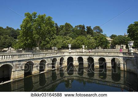 Stock Photo - "Jardin de la Fontaine, Nimes, Region Languedoc-Roussillon, France, Europe". Fotosearch