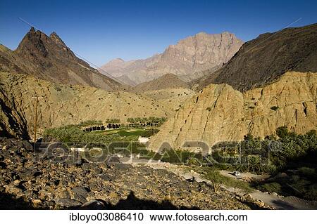 "Jebel Akhdar, also known as Jabal Akhdar or Al Jabal Al Akhdar, Al Hajar mountain range, Oman, Asia" View Large Photo Image Stock Image - "Jebel Akhdar, also known as Jabal Akhdar or Al Jabal Al Akhdar, Al Hajar mountain range, Oman, Asia". Fotosearch