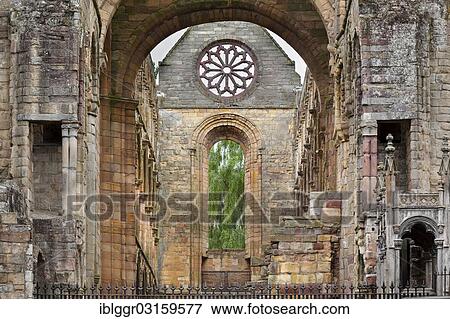 Stock Photo - "Jedburgh Abbey, Jedburgh, Borders District, Scotland, United Kingdom, Europe". Fotosearch