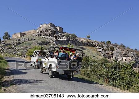 "Jeep safari, ancient city of Tlos in the Xanthos Valley, Mugla Province, Lycia, Aegean, Turkey, Asia" View Large Photo Image Stock Image - "Jeep safari, ancient city of Tlos in the Xanthos Valley, Mugla Province, Lycia, Aegean, Turkey, Asia". Fotosearch