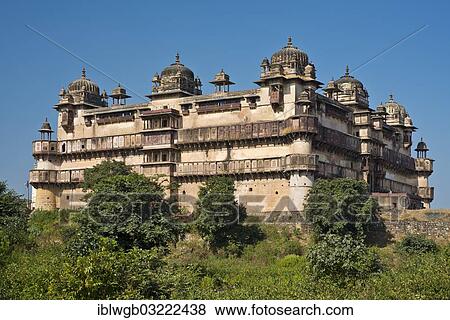 "Jehangir Mahal, Raj Praveen Mahal, City Palace of Orchha, Orchha, Madhya Pradesh, India, Asia" View Large Photo Image Stock Photo - "Jehangir Mahal, Raj Praveen Mahal, City Palace of Orchha, Orchha, Madhya Pradesh, India, Asia". Fotosearch