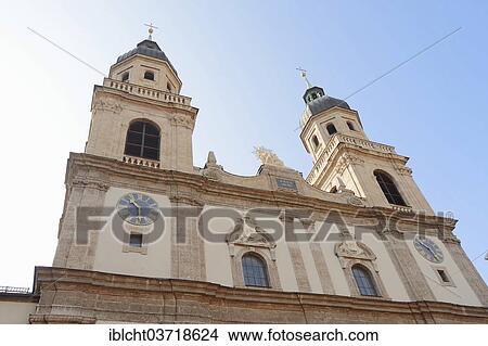 Picture - "Jesuit Church, Innsbruck, Tyrol, Austria, Europe". Fotosearch