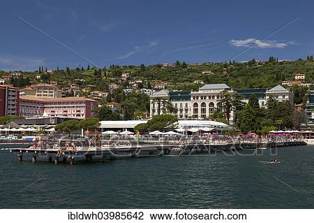 "Jetty and beach, Portoroz, Piran, Adriatic coast, Istria, Slovenia, Europe" View Large Photo Image Stock Image - "Jetty and beach, Portoroz, Piran, Adriatic coast, Istria, Slovenia, Europe". Fotosearch