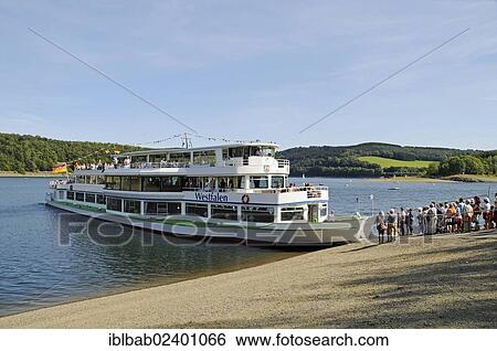 "Jetty, cruise ship, Bigge Reservoir, Sondern, Ebbegebirge nature park, Sauerland region, North Rhine-Westphalia, Germany, Europe, PublicGround, Europe" View Large Photo Image Stock Photograph - "Jetty, cruise ship, Bigge Reservoir, Sondern, Ebbegebirge nature park, Sauerland region, North Rhine-Westphalia, Germany, Europe, PublicGround, Europe". Fotosearch