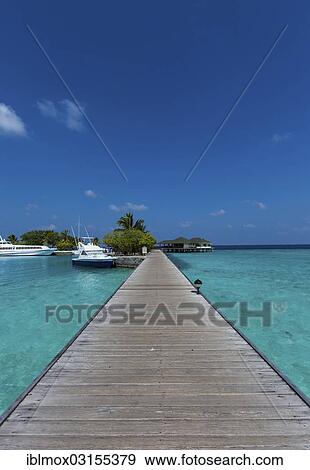 "Jetty on a island in the Maldives, Indian Ocean, Male, North Male Atoll, Maldives, Asia" View Large Photo Image Stock Photo - "Jetty on a island in the Maldives, Indian Ocean, Male, North Male Atoll, Maldives, Asia". Fotosearch