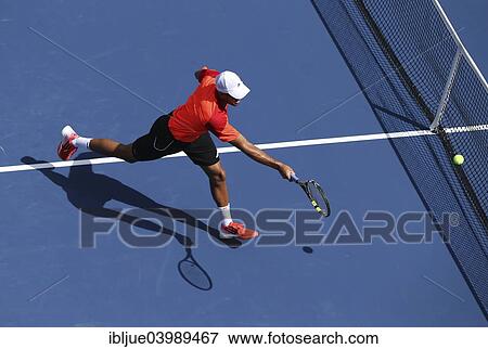 Stock Photo - "Jo-Wilfried Tsonga, FRA, US Open 2014, ITF Grand Slam Tennis Tournament, USTA Billie Jean King National Tennis Center, Flushing Meadows, New York, United States, North America". Fotosearch