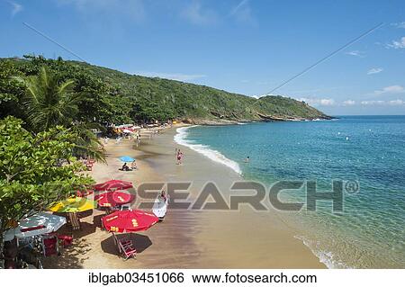 Stock Photograph - "Joao Fernandes beach, Armacao dos Buzios, Rio de Janeiro State, Brazil, South America". Fotosearch