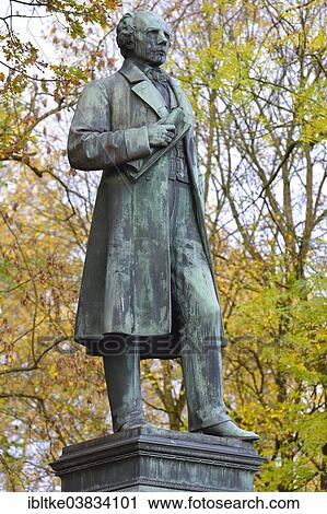 Stock Image - "Johann Ludwig Uhland Monument, Tubingen, Baden-Wurttemberg, Germany, Europe". Fotosearch