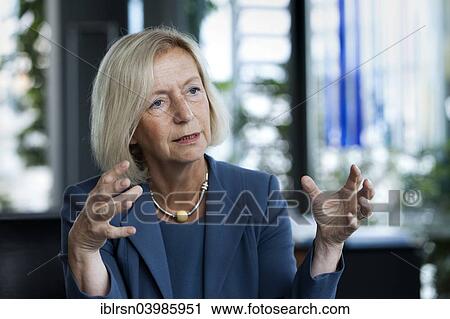 Stock Image - "Johanna Wanka, Federal Minister for Education and Research, Berlin, Germany, Europe". Fotosearch