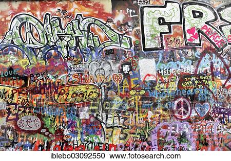"John Lennon wall, graffiti, Prague, Czech Republic, Europe" View Large Photo Image Stock Image - "John Lennon wall, graffiti, Prague, Czech Republic, Europe". Fotosearch