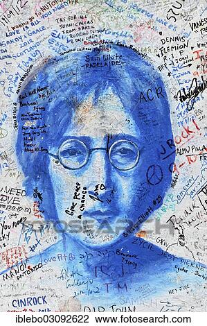 "John Lennon wall, graffiti, Prague, Czech Republic, Europe" View Large Photo Image Stock Image - "John Lennon wall, graffiti, Prague, Czech Republic, Europe". Fotosearch