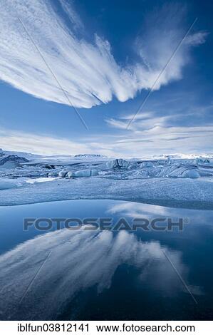 Stock Image - "Jokulsarlon glacier lagoon, Southeast Iceland, Iceland, Europe". Fotosearch